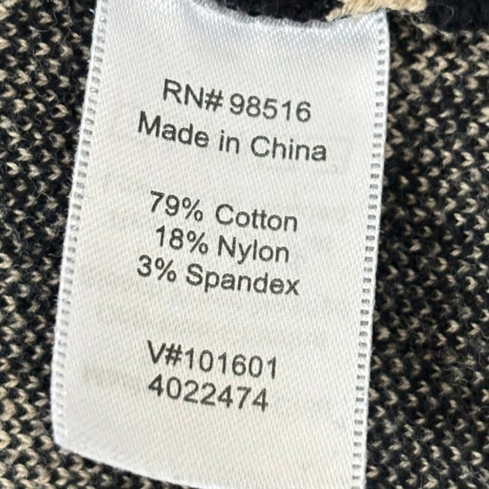 Coldwater Creek Printed Open Cardigan Black and Tan Size XL - Picture 4 of 8
